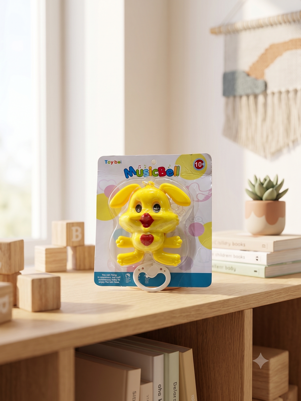 Musical Music Bell for Infants, Baby, Toddler and Kids Musical Cradle Bell, Rabbit Elephant Model- Color May Vary