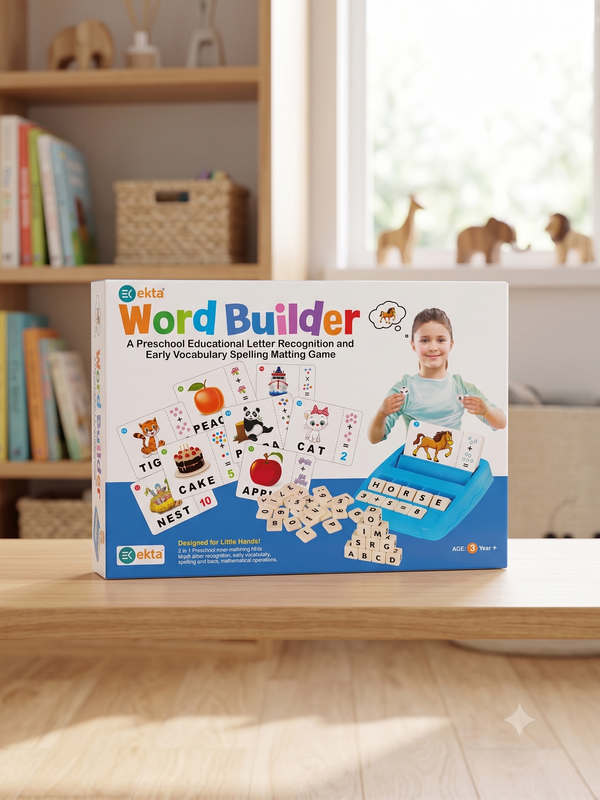 Ekta Word Builder 2 in 1 Letters Matching Game, Educational Game for Pre-School Kids