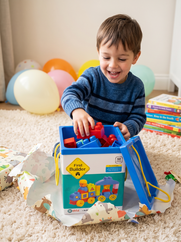 EKTA First Builders Building Blocks of 50 pcs