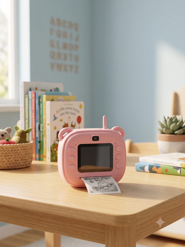 Instant Camera for Kids – 24MP, 1080P Thermal Printing, 2-Inch HD Screen, Includes 32GB Memory Card Sipoorted– Perfect for Birthdays