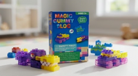 Sensory Soft Magic Gummy Building Blocks Squishy Stacking Toy Set - Age 3+ Squeezable Stretchable Montessori Learning Creative Play Puzzle Blocks for Toddlers & Kids